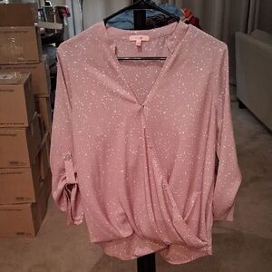 Elegant Pink Speckled Blouse